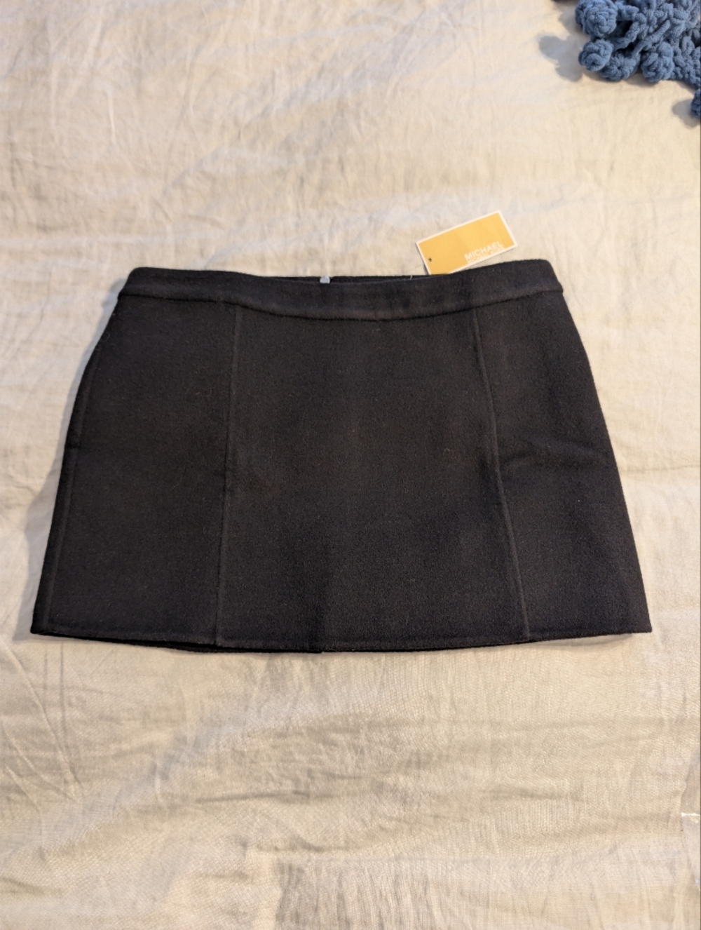 NWT Michael Kors Black Wool-Blend Mini Skirt Size 6